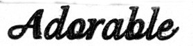 Lettertype gravure (zie voorbeeld): Adorable