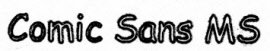 Lettertype gravure (zie voorbeeld): Comic Sans Ms