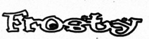 Lettertype gravure (zie voorbeeld): Frosty