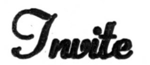 Lettertype gravure (zie voorbeeld): Invite Engraved