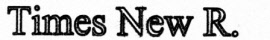 Lettertype gravure (zie voorbeeld): Times New Roman