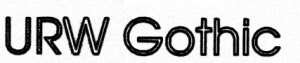 Lettertype gravure (zie voorbeeld): URW Gothic